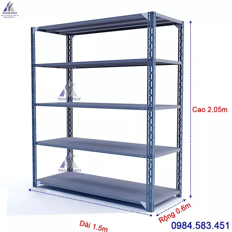 Sản phẩm ke sat v lo 5 tang dai 150cm — Kệ Siêu Thị Thành Phát - Công Ty TNHH Đầu Tư TMDV Thành Phát — MST 4101604608