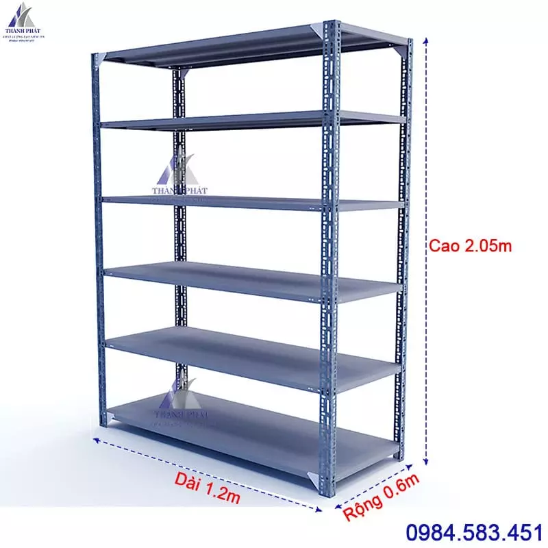 Sản phẩm ke sat v lo 6 tang dai 120cm — Kệ Siêu Thị Thành Phát - Công Ty TNHH Đầu Tư TMDV Thành Phát — MST 4101604608