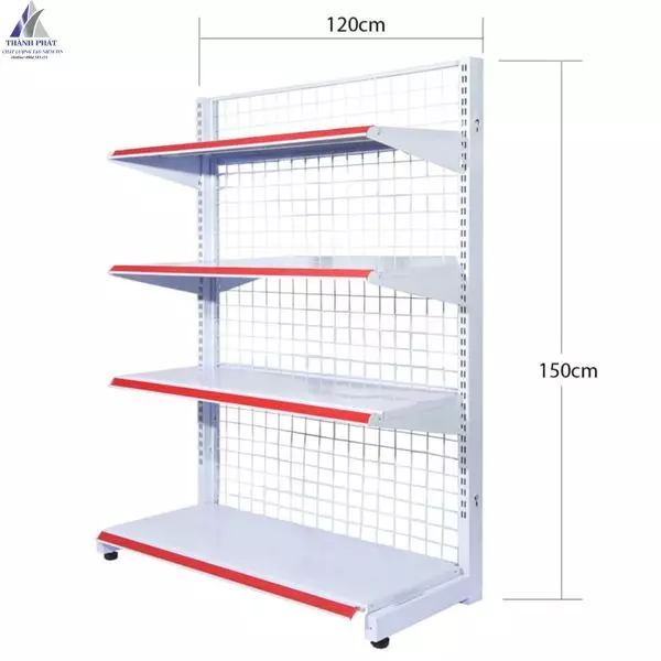 Sản phẩm Ke Sieu Thi Don Lung Luoi 120cm x 150cm 3 — Kệ Siêu Thị Thành Phát - Công Ty TNHH Đầu Tư TMDV Thành Phát — MST 4101604608