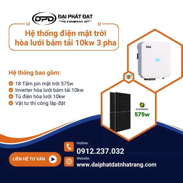 Sản phẩm he thong dien mat troi hoa luoi 10kw nha xuong 31032025 — Công Ty TNHH Xây Dựng Thương Mại Và Dịch Vụ Đại Phát Đạt — MST 4201726582