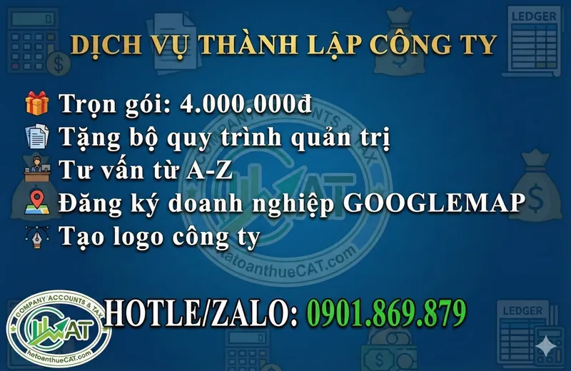 Văn phòng Công Ty TNHH Giải Pháp Kế Toán Thuế CAT #? — MST 4201801455