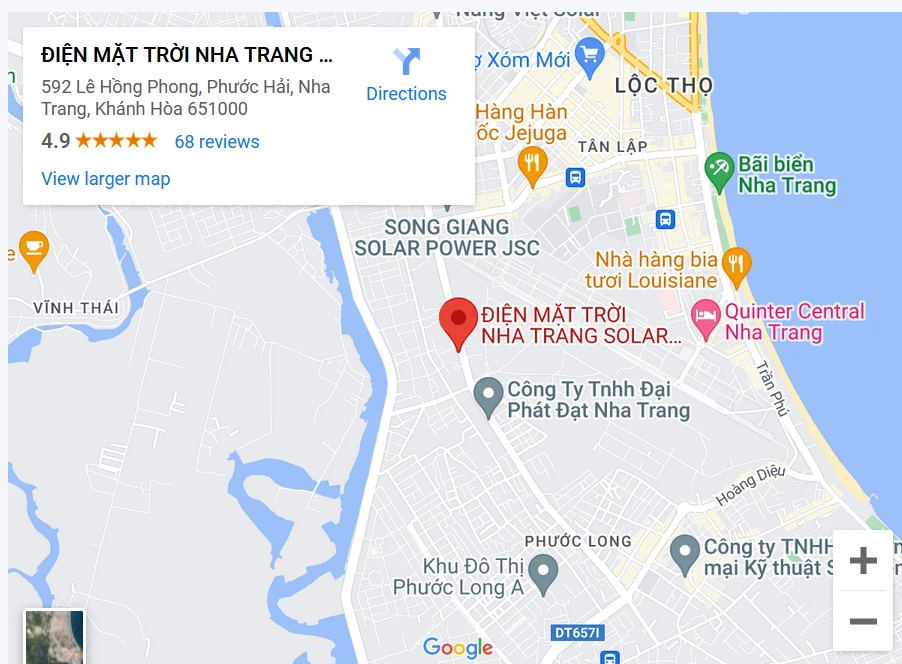 Sản phẩm Ban do google map Quynh An Solar Nha Trang Khanh Hoa — Quỳnh An Solar - Công Ty TNHH Xây Dựng Và Công Nghệ Quỳnh An — MST 4201905278