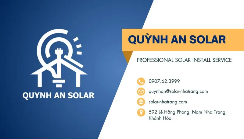 Sản phẩm Danh thiep Quynh An Solar Lap dien mat troi Nha Trang — Quỳnh An Solar - Công Ty TNHH Xây Dựng Và Công Nghệ Quỳnh An — MST 4201905278