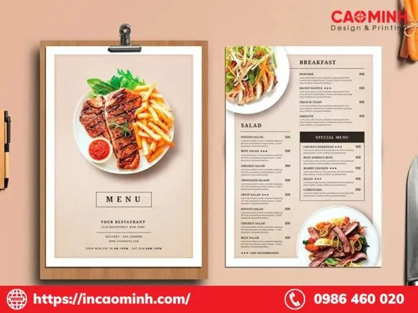 Sản phẩm chat lieu in menu 600x450 — In Cao Minh - Công Ty TNHH Thiết Kế In ấn Cao Minh — MST 4201958008