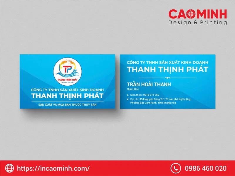 Sản phẩm In card visit Xuong in an Cao Minh Nha Trang — In Cao Minh - Công Ty TNHH Thiết Kế In ấn Cao Minh — MST 4201958008