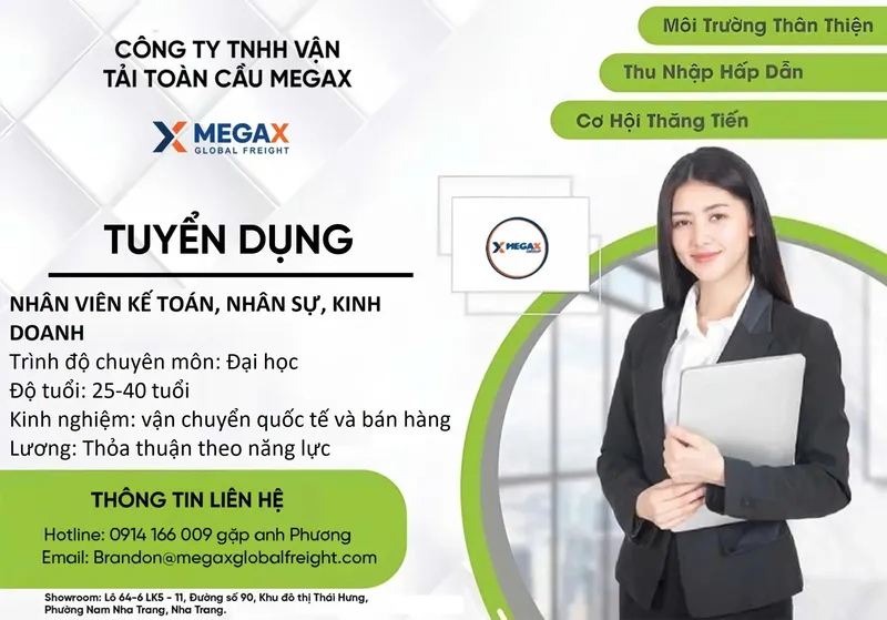 Sản phẩm megax tuyen dung — Công Ty TNHH Vận Tải Toàn Cầu Megax — MST 4202021835