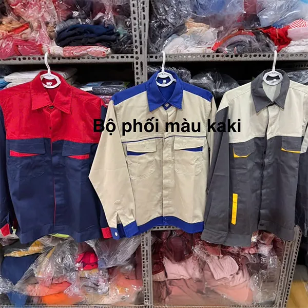 Sản phẩm Quan ao BHLD kaki phoi mau — Quần áo Bảo Hộ Lao Động Quảng Ngãi - DNTN Phước Hợp Lợi — MST 4300157859