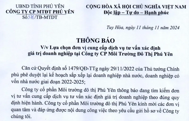 Sản phẩm tb 376 — Công Ty Cổ Phần Môi Trường Đô Thị Phú Yên — MST 4400115884