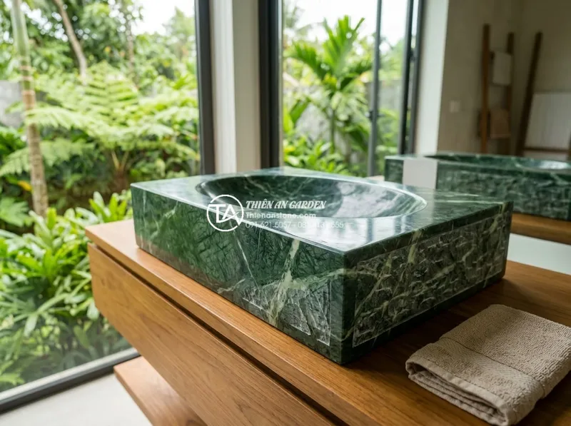 Sản phẩm lavabo da nguyen khoi dang cap sang trong tu su nguyen so va ben bi 1 — Công Ty TNHH Đá Tự Nhiên Thiên An — MST 5400500630