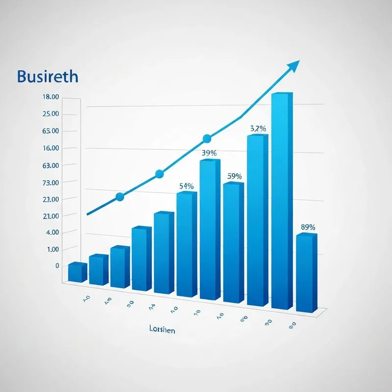 Sản phẩm growth bar chart business statistics blue — Công Ty Cổ Phần Than Hà Lầm - VINACOMIN — MST 5700101637