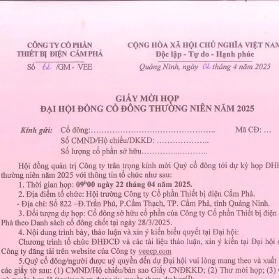 Sản phẩm giay moi 2989 — Công Ty Cổ Phần Thiết Bị Điện Cẩm Phả — MST 5700353419