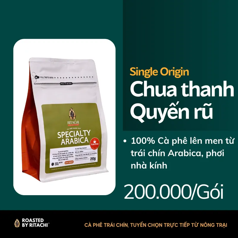 Sản phẩm Ca phe rang xay Ritachi Specialty Arabica THA1 — Ritachi Coffee - Công Ty TNHH Nosavi — MST 5801382247
