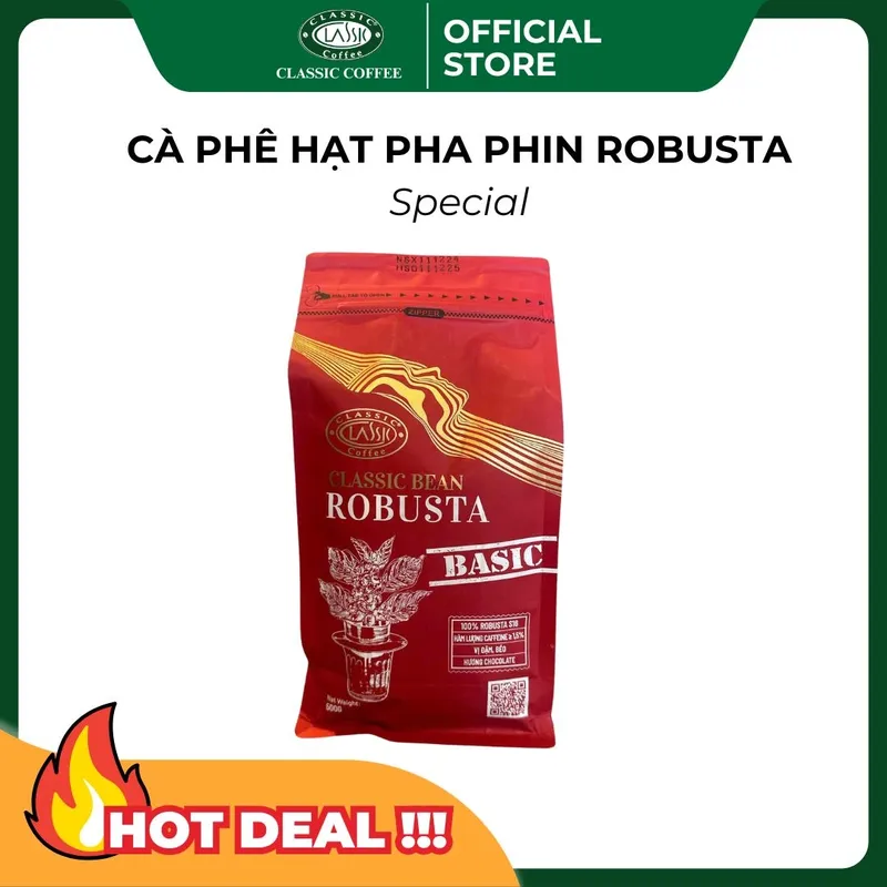 Sản phẩm hat robusta basic pha phin arzsit5f — Công Ty Cổ Phần Cà Phê Classic — MST 5900827585
