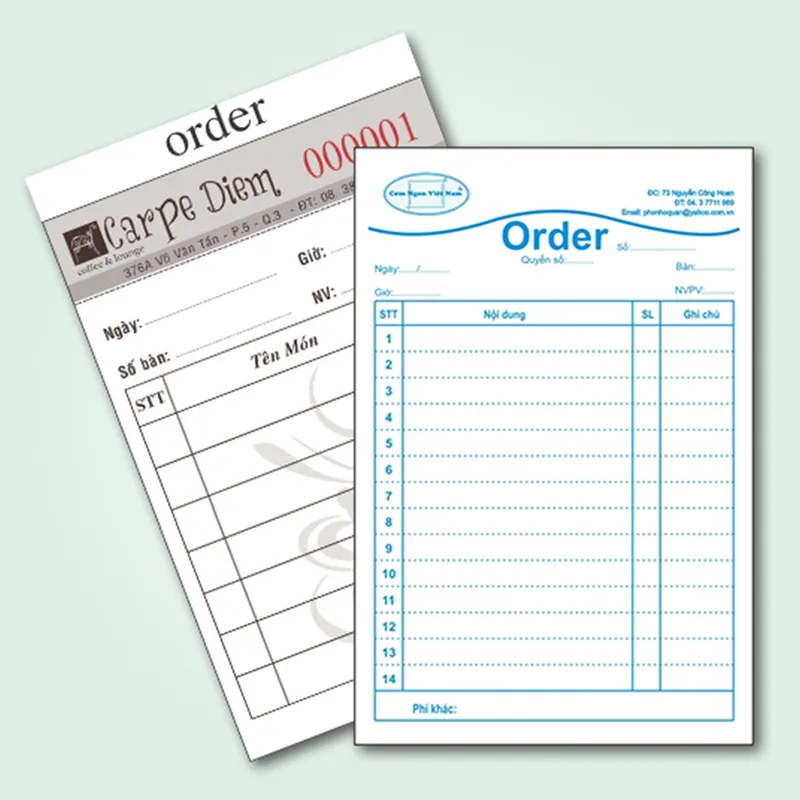 Sản phẩm in quyen order xtiqpzcd — In Lam Sơn - Công Ty TNHH Một Thành Viên In Photocopy Lam Sơn — MST 5900844005