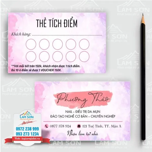 Sản phẩm in the tich diem wktsc5v6 — In Lam Sơn - Công Ty TNHH Một Thành Viên In Photocopy Lam Sơn — MST 5900844005