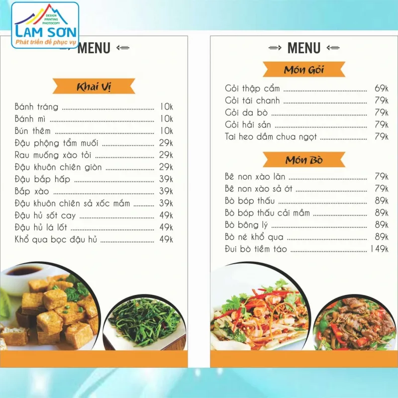 Sản phẩm nhung mau menu nam 2022 wb2gubeq — In Lam Sơn - Công Ty TNHH Một Thành Viên In Photocopy Lam Sơn — MST 5900844005