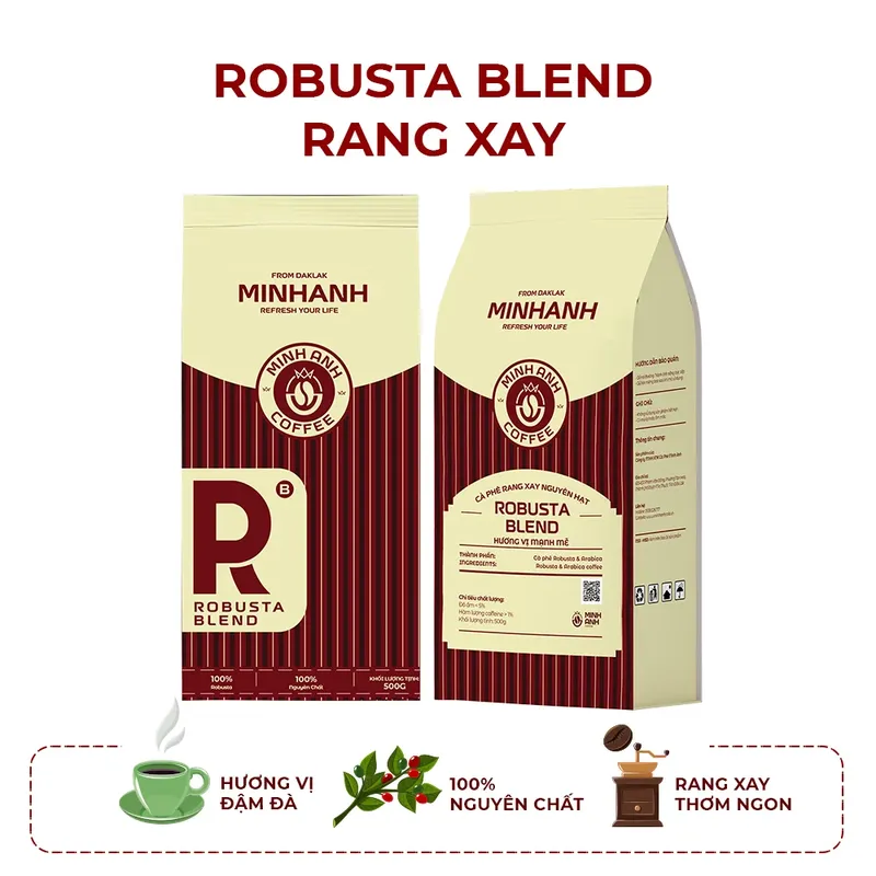 Sản phẩm ROBUSTA BLEND rang xay.jpg — Công Ty TNHH XNK Cà Phê Minh Anh — MST 6001753039