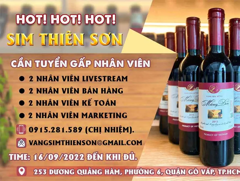 Sản phẩm sim thien son tuyen gap nhan vien 09 2022 — Công Ty TNHH MTV Sim Thiên Sơn — MST 6101166161