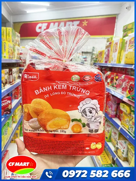 Sản phẩm Banh kem trung vi long do trung Risen — Siêu Thị CF Mart - Công Ty TNHH Thương Mại Và Dịch Vụ CF Mart — MST 6200098272