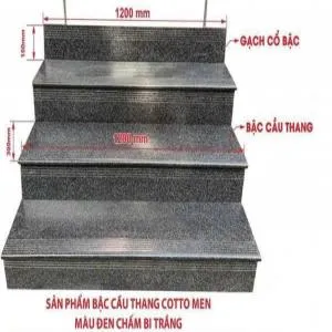 Sản phẩm bac cau thang cotto men mau den cham bi trang 78031774234417 — Công Ty TNHH MTV Việt Âu — MST 6300143507