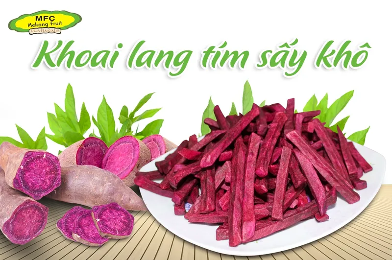 Sản phẩm SANPHAM khoailangtimsaykho_190851 — Trái Cây Sấy Mekong - Công Ty TNHH Trái Cây Mekong — MST 6300249140