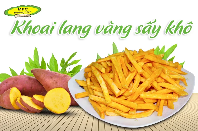 Sản phẩm SANPHAM khoailangvangsaykho_870726 — Trái Cây Sấy Mekong - Công Ty TNHH Trái Cây Mekong — MST 6300249140