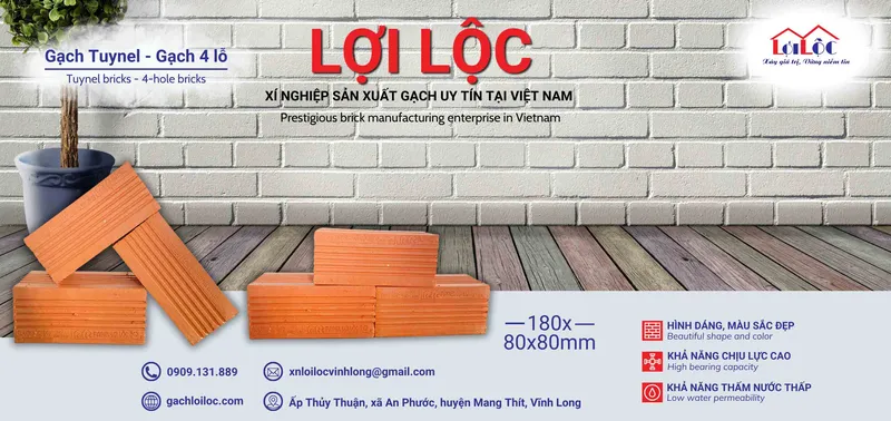 Sản phẩm gioi thieu gach loi loc — Xí Nghiệp Sản Xuất Gạch Lợi Lộc — MST 8013996382