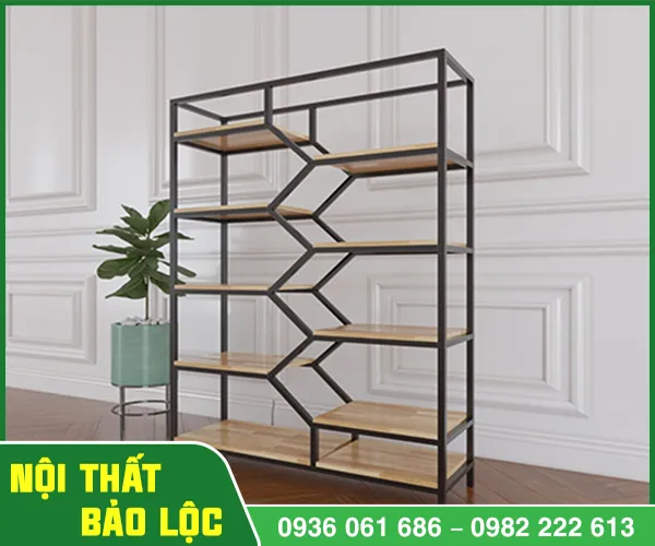 Sản phẩm Ke sach khung sat go don gian SFKS018 1 — Nội Thất Bảo Lộc - Công Ty TNHH Sản Xuất Và Thương Mại Nội Thất Bảo Lộc — MST 8069046304