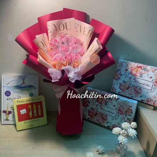 Sản phẩm Hoa sap bo hong phan cham tuyet forever 2 — Công Ty TNHH Hoa Chí Tín — MST 8071022685