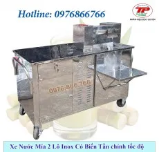 Sản phẩm xe nước mía 2 lô inox kim cương siêu tạo bọt tấn phát 230x220 — Cơ Sở Sản Xuất Máy Thực Phẩm Tấn Phát — MST 8086118206