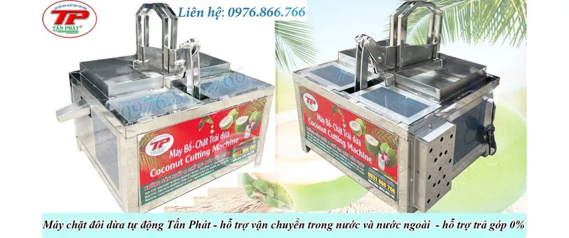 Sản phẩm w máy chặt dừa tấn phát   máy bổ dừa tự động 1170x490 — Cơ Sở Sản Xuất Máy Thực Phẩm Tấn Phát — MST 8086118206