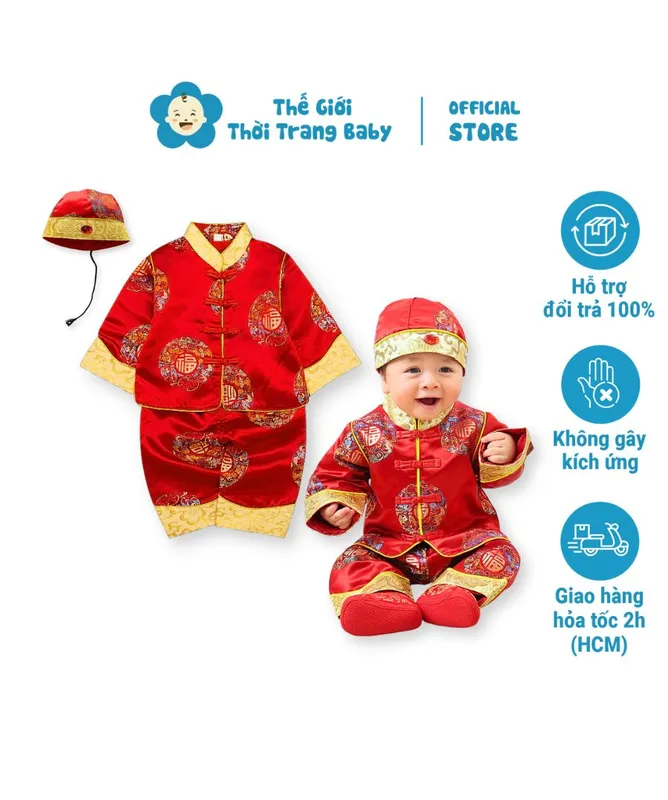 Sản phẩm bo do tet cho be trai duoi 14kg gam do truyen thong theu hoa van trung hoa set dai tay kem non se170 1 — Cửa Hàng Thế Giới Thời Trang Baby — MST 8391224578