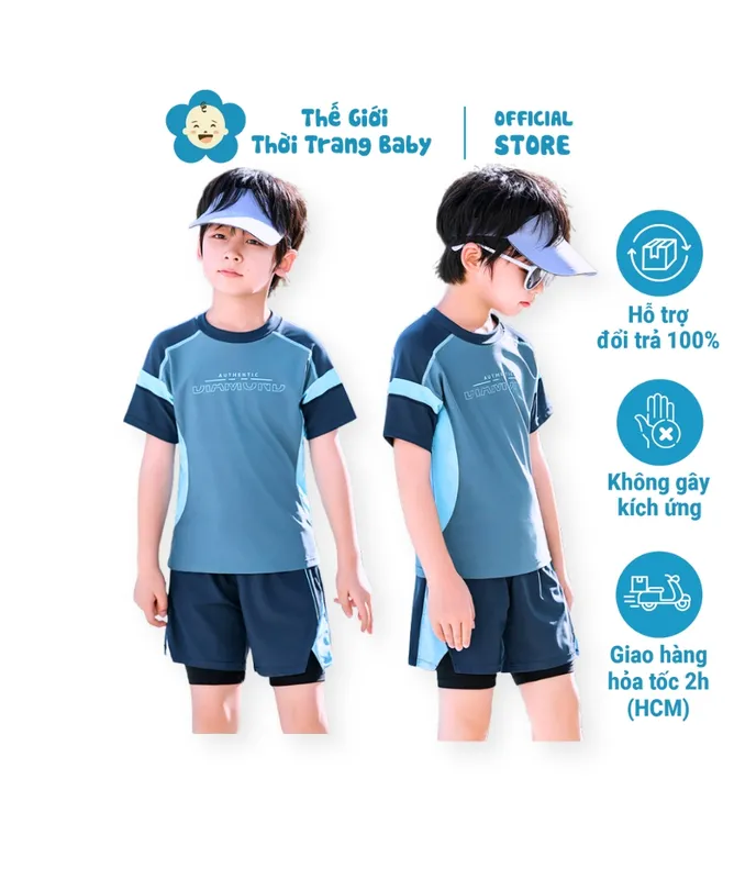 Sản phẩm set do boi be trai ngan tay quan dui cao cap form chuan thoai mai mac he size tu 15 50kg mau dep – bn201 — Cửa Hàng Thế Giới Thời Trang Baby — MST 8391224578