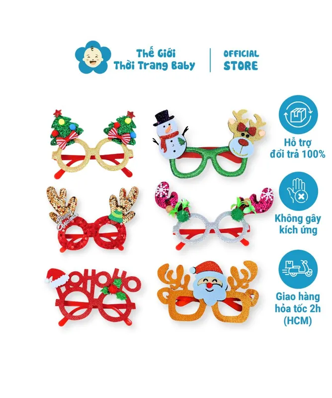 Sản phẩm mat kinh cho be noel be trai be gai gong kinh trang tri giang sinh cute ong gia noel tuan loc cay thong pk56_a 16 — Cửa Hàng Thế Giới Thời Trang Baby — MST 8391224578