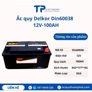 Sản phẩm ac quy delkor din60038 12v 100ah mien bao duong 300x300 — Doanh Nghiệp ắc Quy Thuận Phát — MST 8652634187