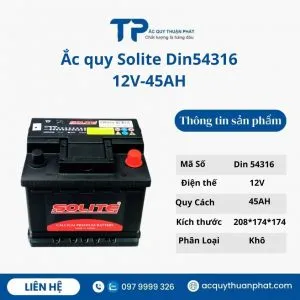 Sản phẩm ac quy solite din54316 12v 45ah mien bao duong 300x300 — Doanh Nghiệp ắc Quy Thuận Phát — MST 8652634187